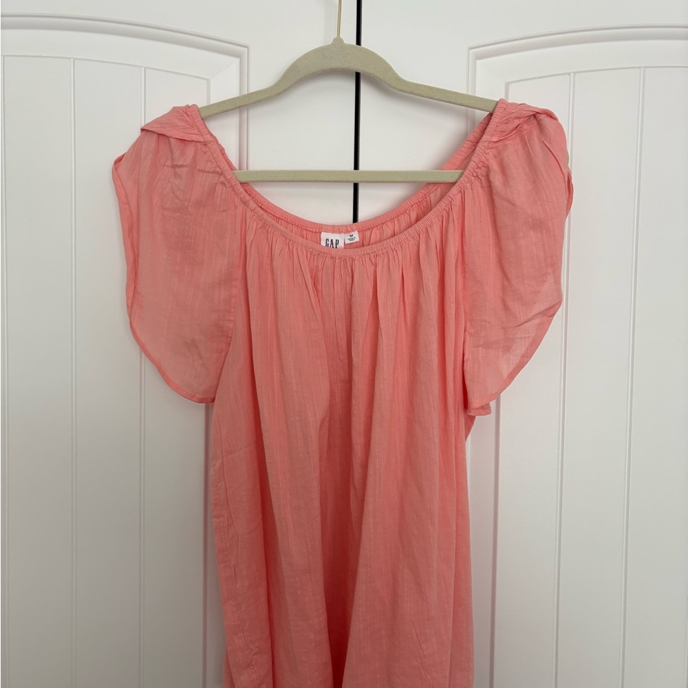 GAP Pink Relaxed Ruffled Blouse